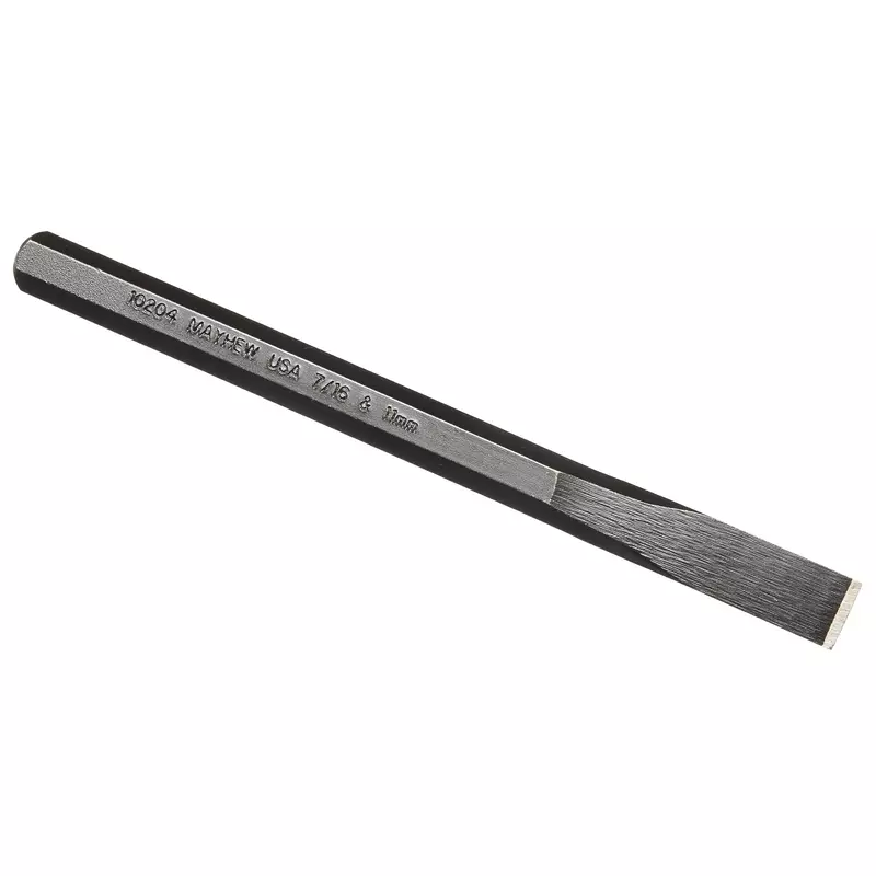 Mayhew Tools 10204 Cold Chisel, 7/16" - 11 mm x 6-1/2", Black Oxide Finish