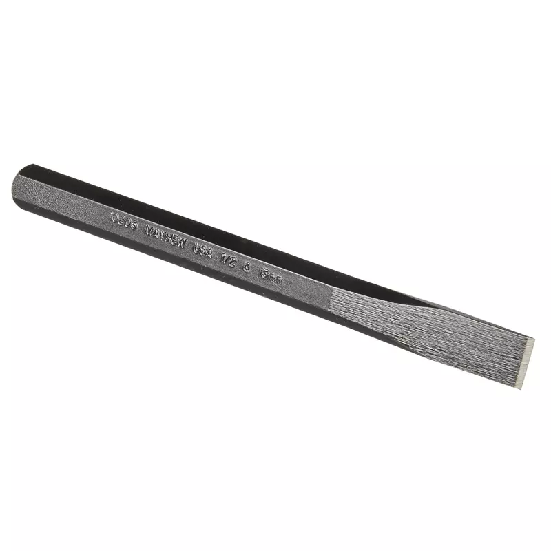 Mayhew Tools 10205 Cold Chisel, 1/2"- 13 mm x 6", Black Oxide Finish