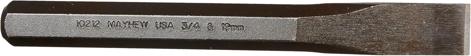 Mayhew 10212 Cold Chisel, 3/4" x 7" - Black Oxide Finish