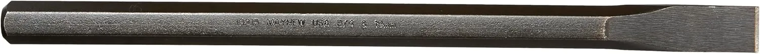 Mayhew Tools Extra Long Cold Chisels, 12 in Long, 3/4 in Cut, Black Oxide, 6 per box