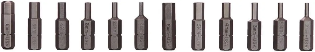 12 PC METRIC HEX & TAMPER HEX - BIT SET