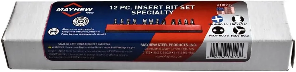 12 PC SLOTTED & PHILLIPS- BIT SET