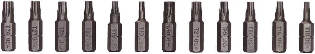 12 PC TORX & TAMPER TORX- BIT SET