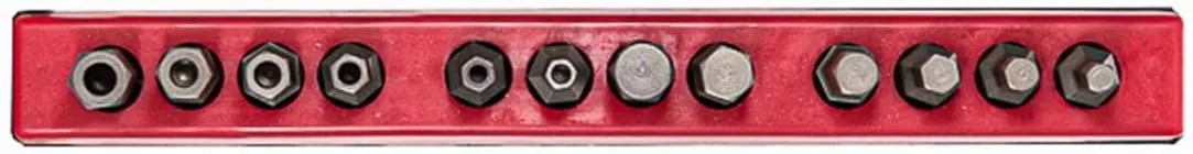 Mayhew Tools 18004 12-Piece Insert Bit Set, SAE Hex and Tamper Hex