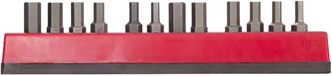 Mayhew Tools 18004 12-Piece Insert Bit Set, SAE Hex and Tamper Hex