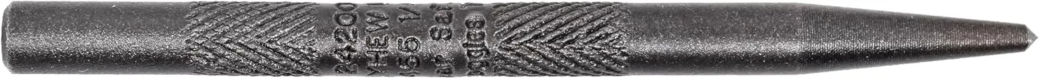 Mayhew Tools Knurled Center Punch, Black Oxide Finish