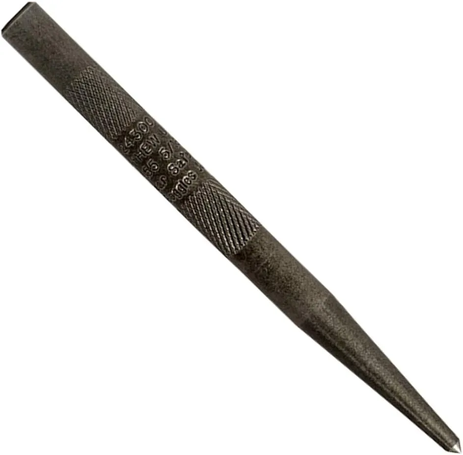 Mayhew Tools Knurled Center Punch, Black Oxide Finish
