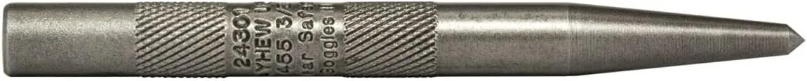 Mayhew Tools Knurled Center Punch, Black Oxide Finish