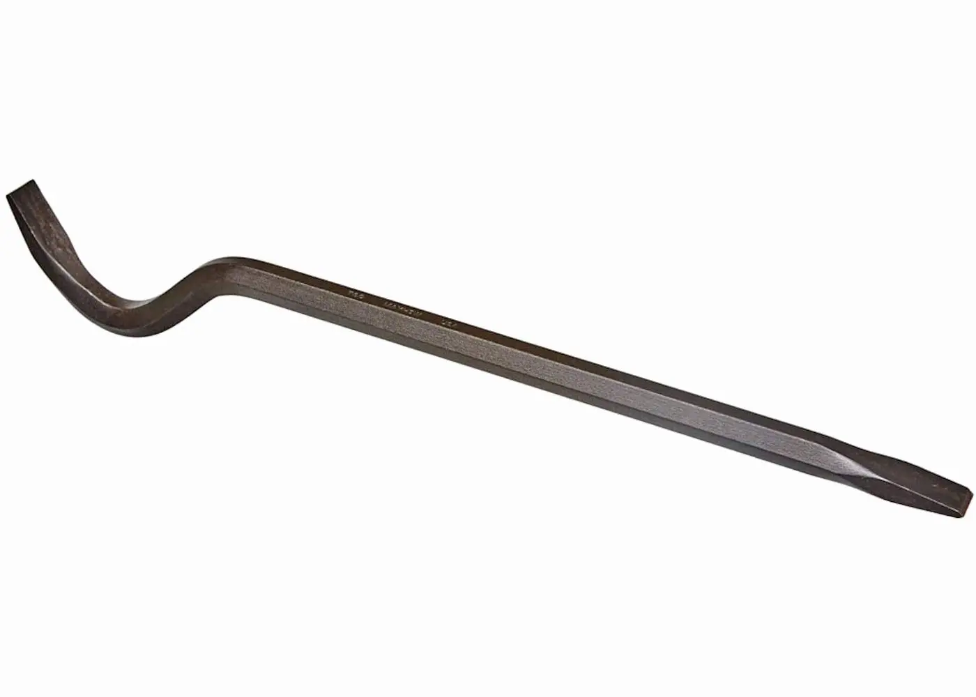 Mayhew Pro 41280 Black Oxide Die Separating Bar, 18", 5/8" Hex, Chisel Gooseneck, Point Tip