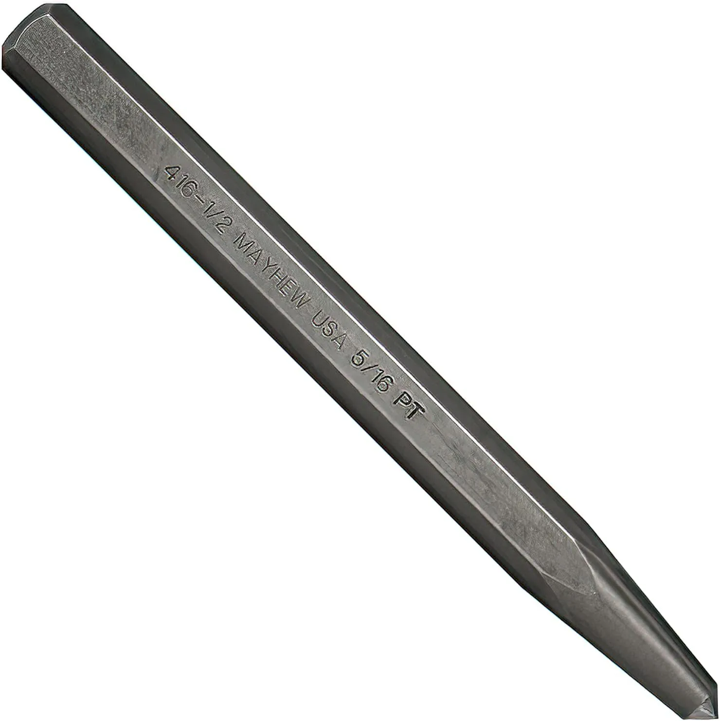 Mayhew Tools Center Punches, Shot-Blast Finish, Hex Body