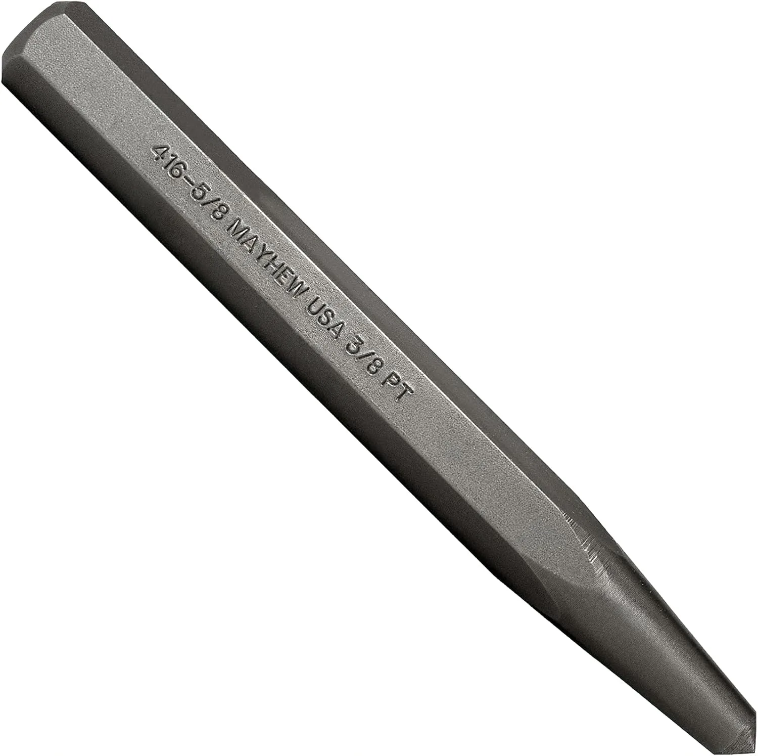 Mayhew Tools Center Punches, Shot-Blast Finish, Hex Body
