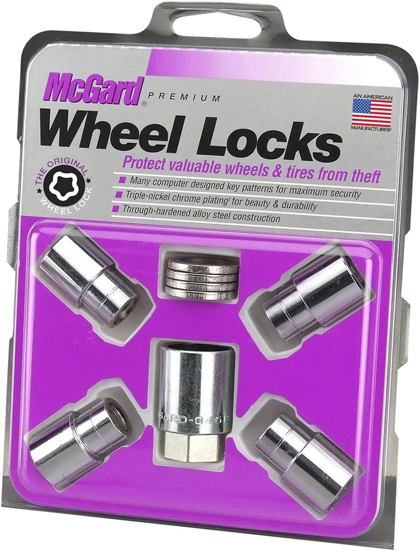 McGard 21120 Chrome Regular Shank Wheel Locks (1/2" - 20 Thread Size) - Set of 4