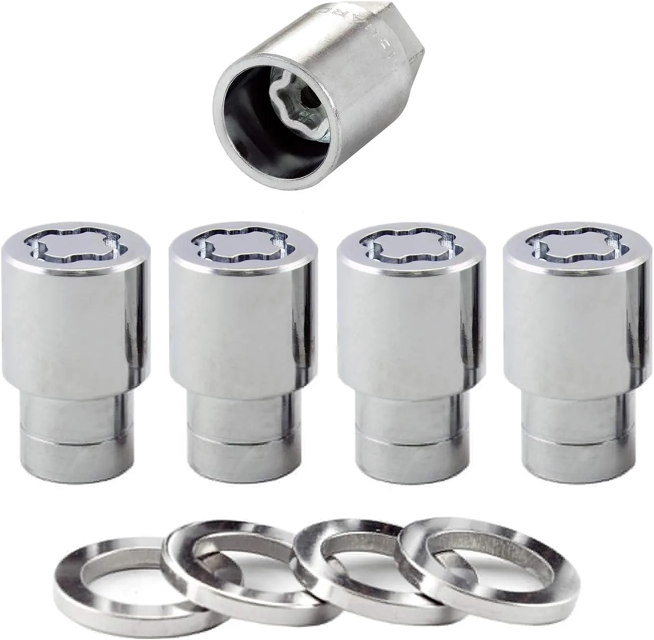 McGard 21120 Chrome Regular Shank Wheel Locks (1/2" - 20 Thread Size) - Set of 4