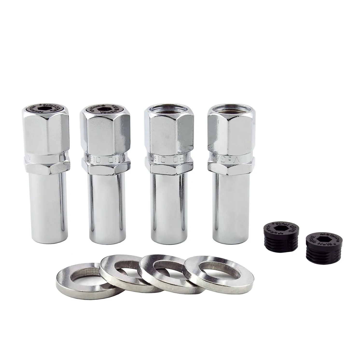 McGard 63001 Chrome Racing 1.365" Shank Style Lug Nut Set (7/16" - 20 Thread Size) - Set of 4