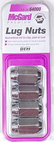 MCGARD 64000 Chrome Cone Seat Style Lug Nuts (1/2" - 20 Thread Size) - Set of 4