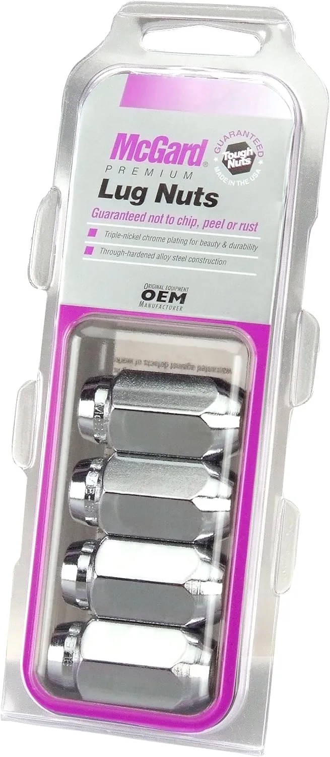 McGard 64008 Chrome Cone Seat Style Lug Nut Set (9/16" - 18 Thread Size) - Set of 4