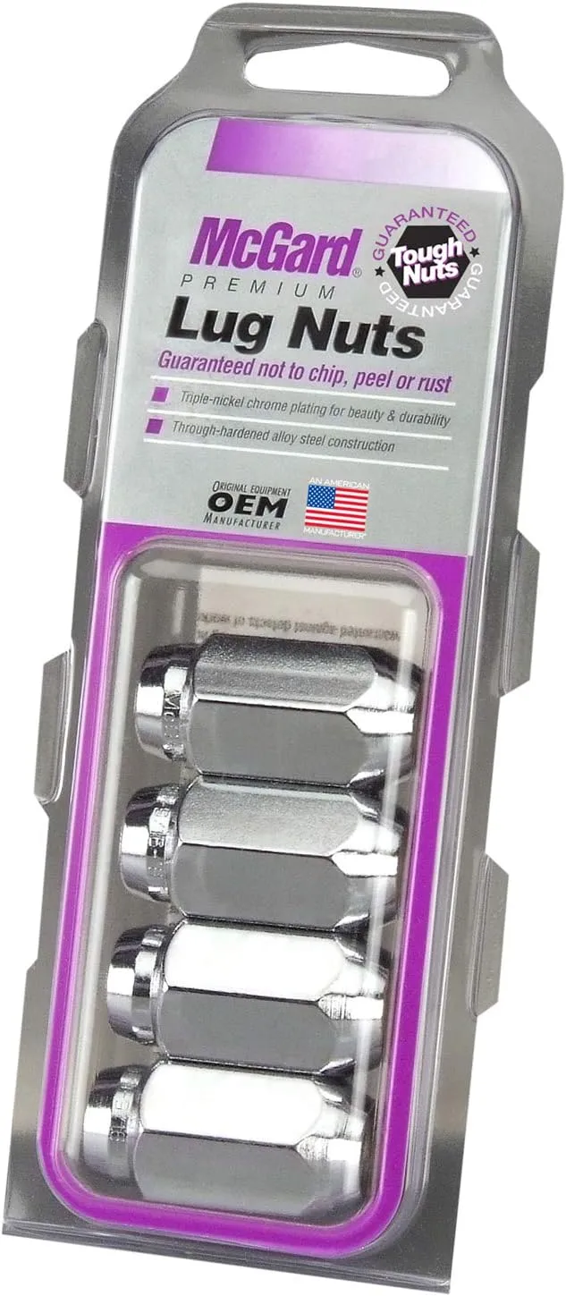 McGard 64008 Chrome Cone Seat Style Lug Nut Set (9/16" - 18 Thread Size) - Set of 4