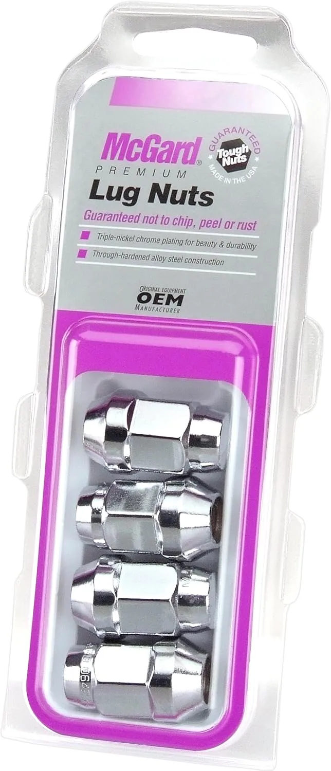 McGard 64013 Chrome Bulge Cone Seat Style Lug Nuts (M12 x 1.25 Thread Size) - Set of 4