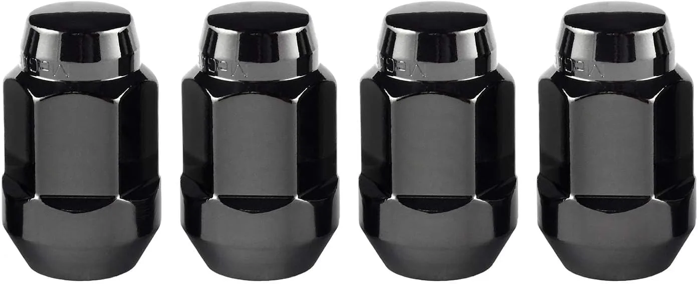 McGard 64015 Black Bulge Cone Seat Style Lug Nuts (M12 x 1.5 Thread Size) - Set of 4