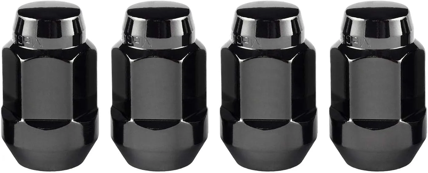 McGard 64015 Black Bulge Cone Seat Style Lug Nuts (M12 x 1.5 Thread Size) - Set of 4