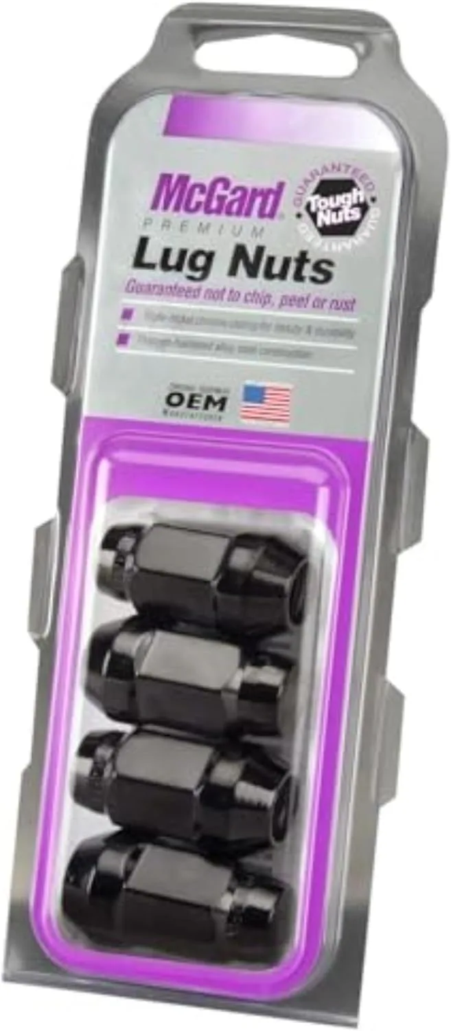 McGard 64015 Black Bulge Cone Seat Style Lug Nuts (M12 x 1.5 Thread Size) - Set of 4