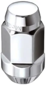 McGard 64033 Chrome (M14 x 1.5 Thread Size) Bulge Cone Seat Style Lug Nut, (Set of 4)