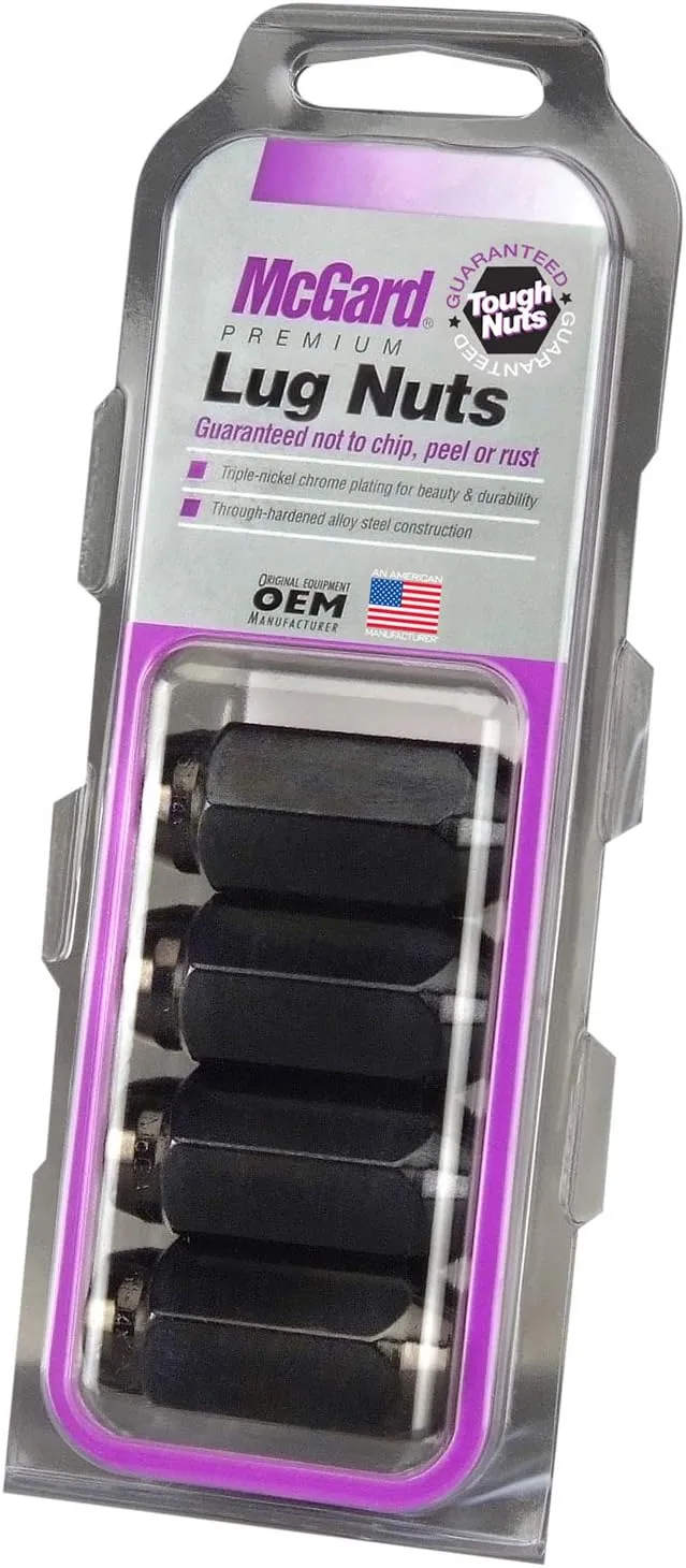 McGard 64072 Chrome/Black Cone Seat Lug Nut Set (Set of 4)