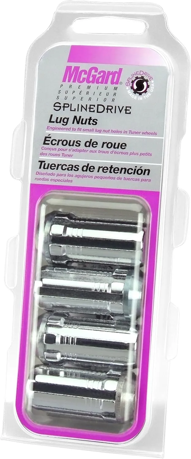 McGard 65310 Chrome Cone Seat SplineDrive Lug Nuts (M14 x 1.5 Thread Size) - Set of 4