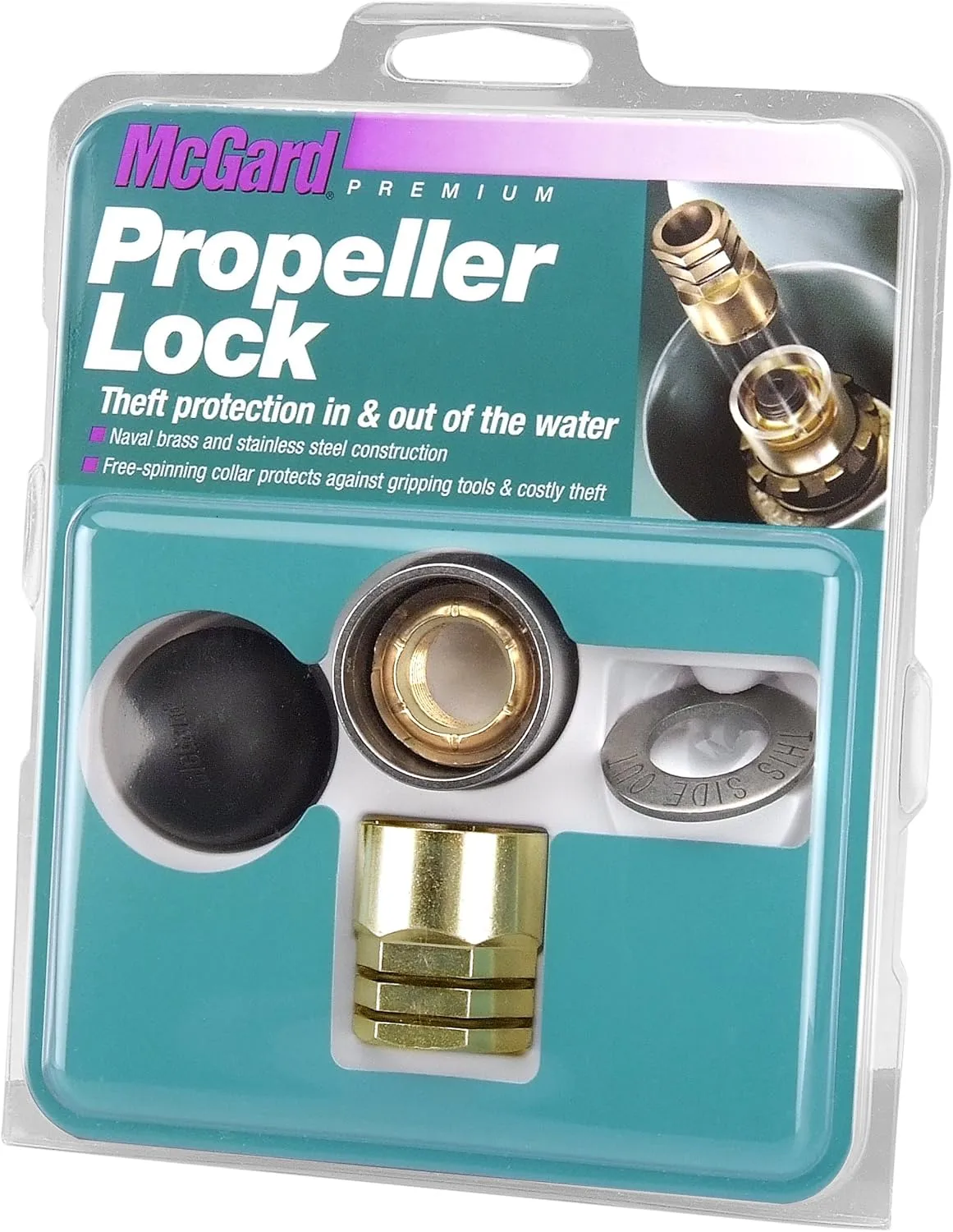 McGard 74040 Marine Propeller Lock Set (M18 x 1.5 Thread Size) - Honda/Yamaha/Suzuki - Set of 1, Black