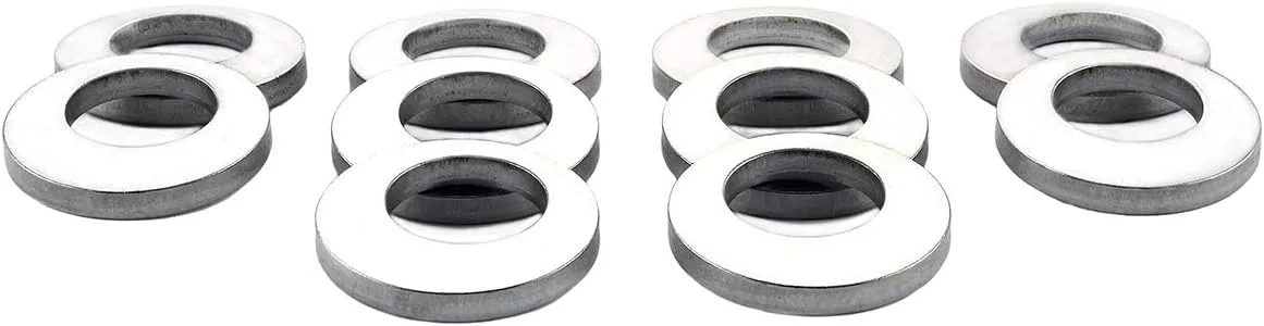 McGard 78714 Stainless Steel Cragar Offset Hole Mag Washer - Pack of 10, Silver