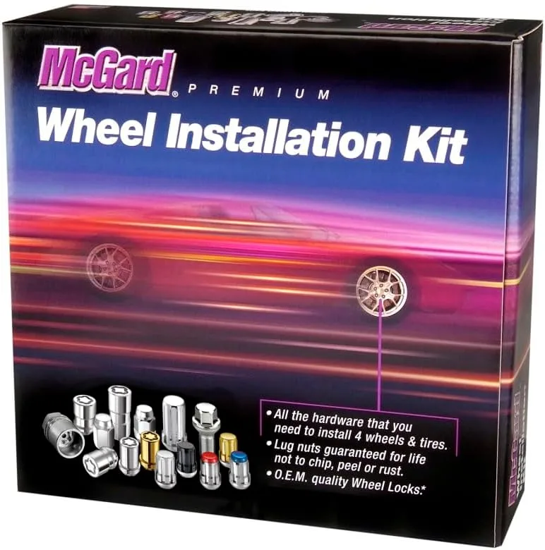 McGard 84620 Chrome Cone Seat Wheel Installation Kit (M14 x 1.5 Thread Size) - for 6 Lug Wheels