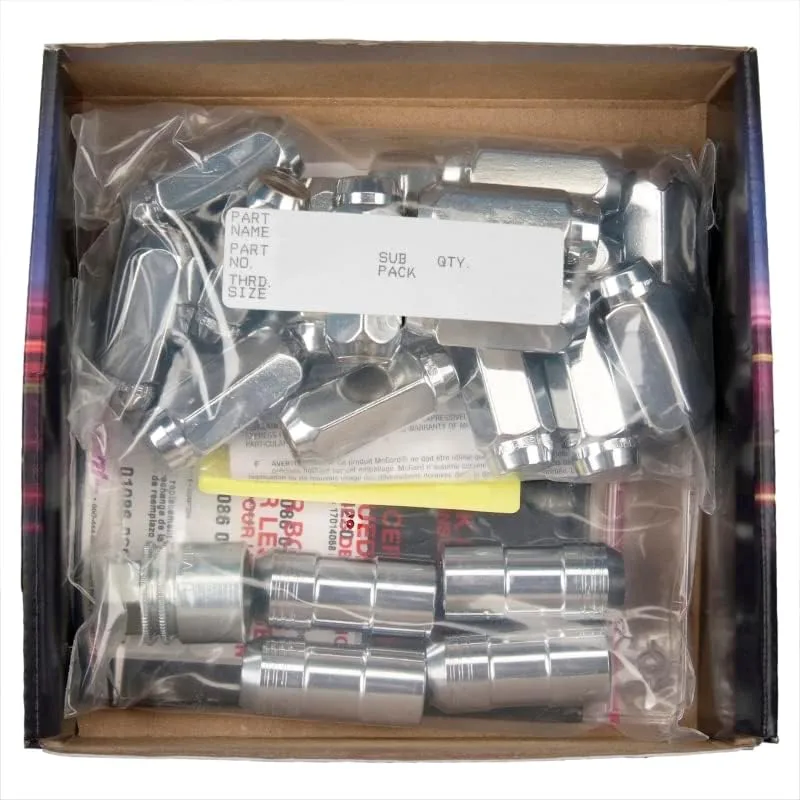 McGard 84620 Chrome Cone Seat Wheel Installation Kit (M14 x 1.5 Thread Size) - for 6 Lug Wheels