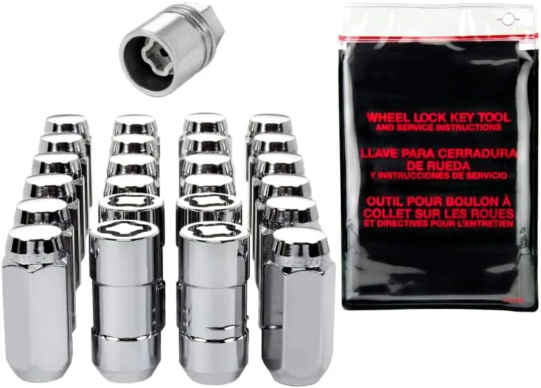McGard 84620 Chrome Cone Seat Wheel Installation Kit (M14 x 1.5 Thread Size) - for 6 Lug Wheels
