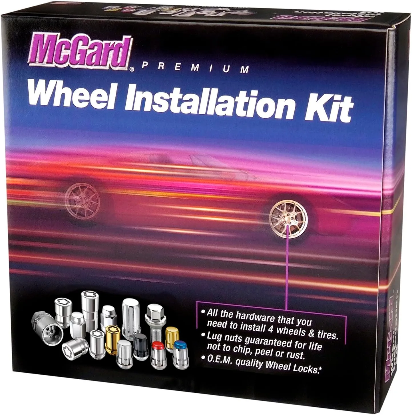 McGard 84620 Chrome Cone Seat Wheel Installation Kit (M14 x 1.5 Thread Size) - for 6 Lug Wheels