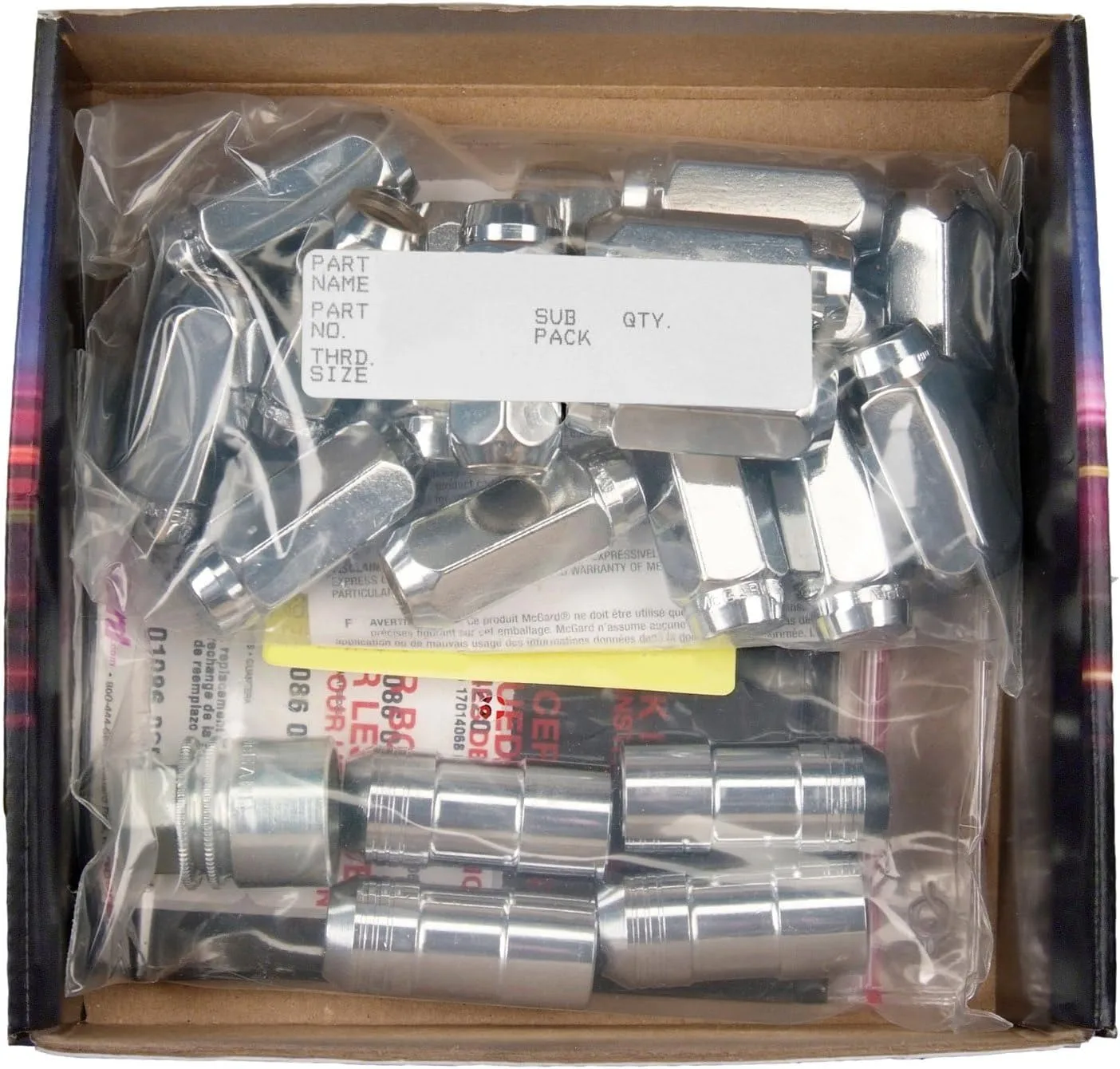 McGard 84620 Chrome Cone Seat Wheel Installation Kit (M14 x 1.5 Thread Size) - for 6 Lug Wheels