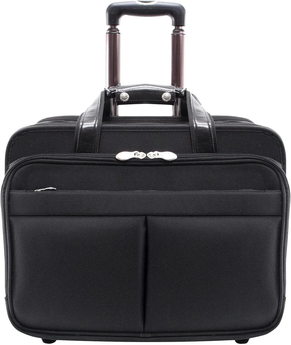 McKLEIN 17" Nylon Patented Detachable -Wheeled Laptop Overnight with Removable Briefcase- CHICAGO Black