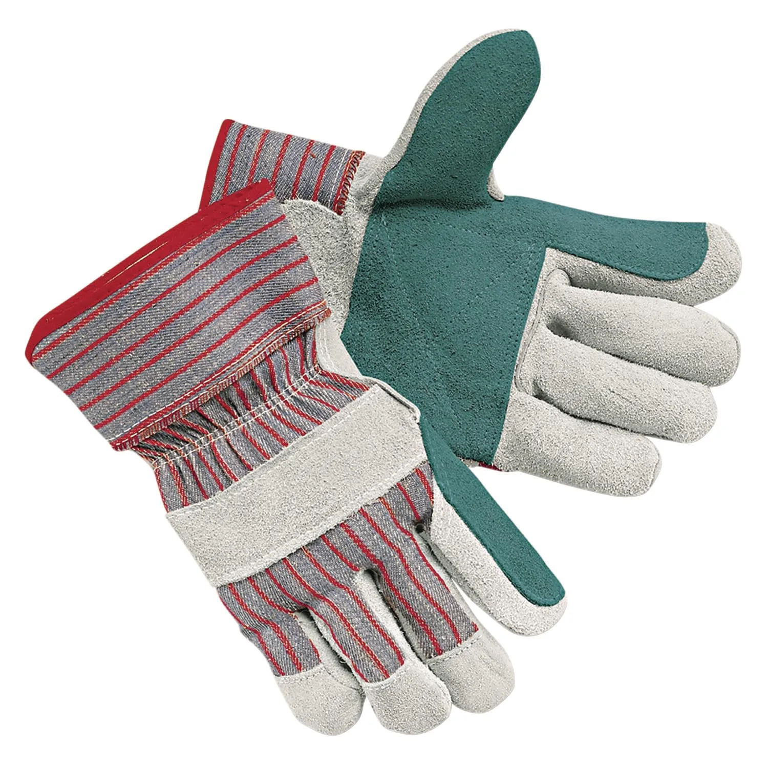 MCR SAFETY 1211J Cowhide Leather Work Gloves - Large, Fleece Lined, Double Palm (12 Pair)