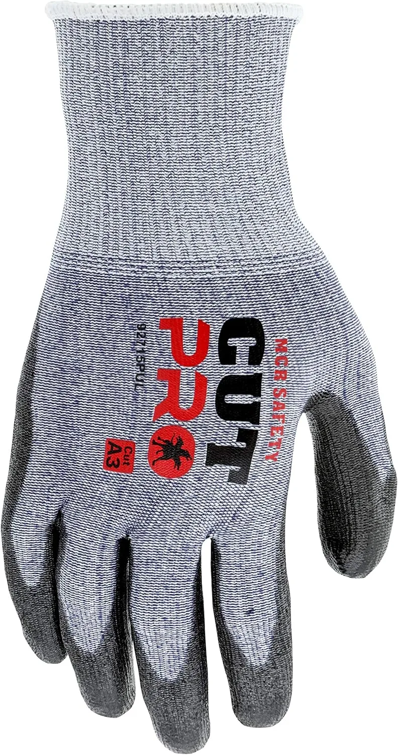 MCR Safety CutPro 92715PU 15-Gauge HyperMax Cut-Resistant Work Glove
