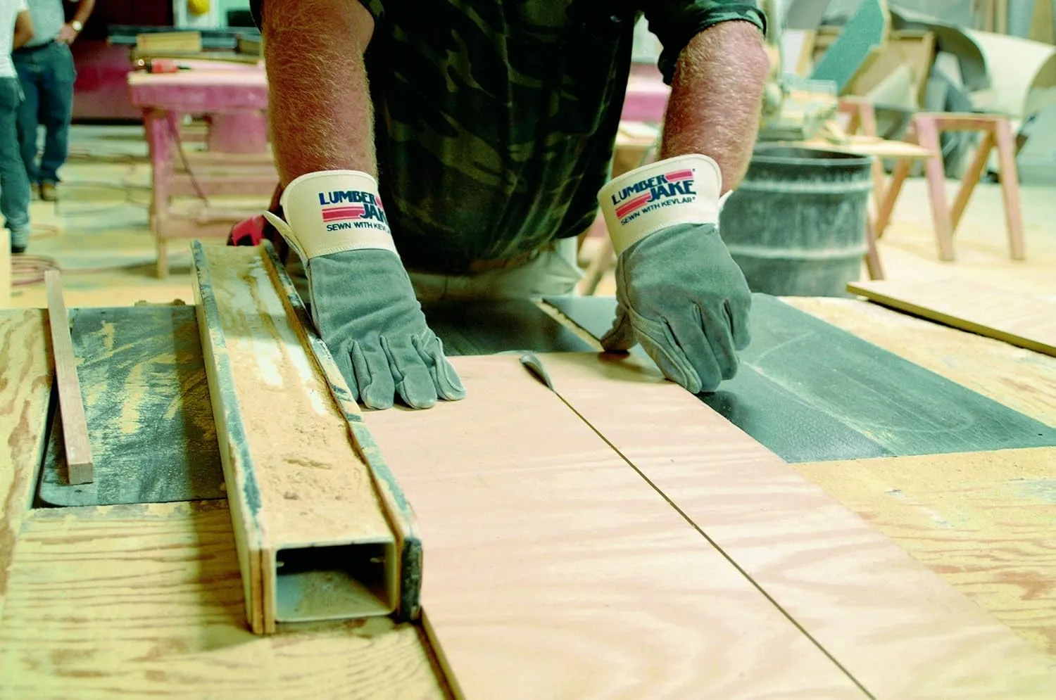 MCR SAFETY Lumber Jake Double Palm Cowhide Work Gloves