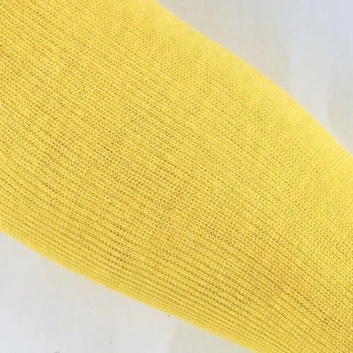 MCR Safety 18-Inch Kevlar Cut-Resistant Sleeve - Yellow (ANSI Cut A3)