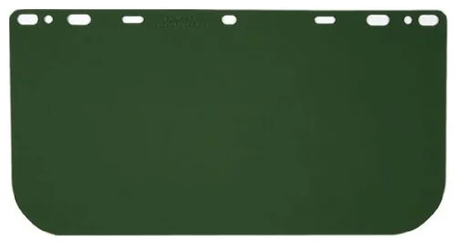 MCR Safety 181541 Safety Face Shield, Universal Impact Universal Resistant Polycarbonate Material, Medium Green