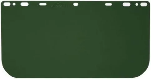 MCR Safety 181541 Safety Face Shield, Universal Impact Universal Resistant Polycarbonate Material, Medium Green