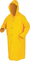 MCR Safety 200CX5 49-Inch Classic PVC/Polyester Coat with Detachable Hood, Yellow, 5X-Large