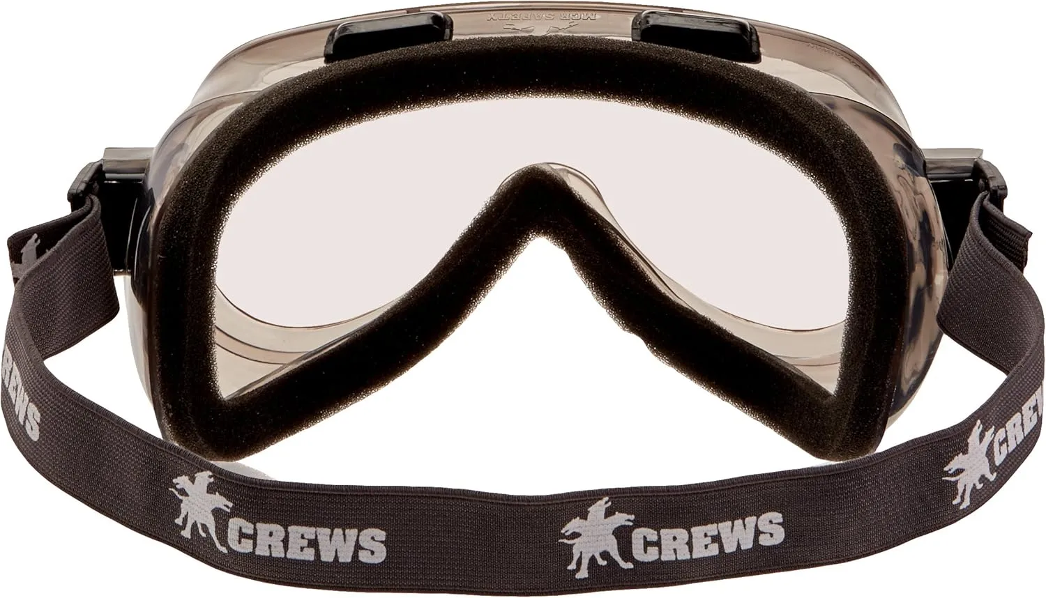 MCR Safety 2400F Verdict Polyvinyl Chloride Strap Foam Lining Safety Goggle with Smoke Frame and Clear Lens, 1 Pair
