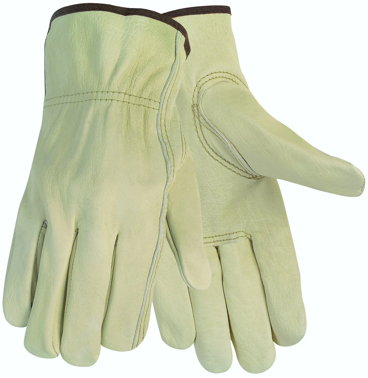 MCR Safety 3215 Economy Grade Unlined Cow Grain Leather Driver Gloves with Keystone Thumb