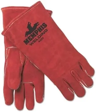Memphis 4320 Russet Leather Gunn Pattern Welder Gloves, Size L (12 Pair)