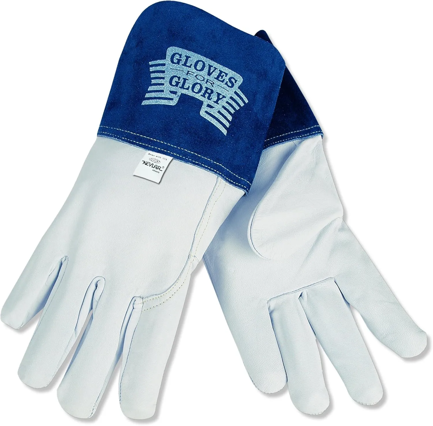 MCR Safety 4850L Gloves for Glory Premium Grain Goatskin MIG/TIG Welder Men's Gloves with Split Cow Gauntlet Cuff
