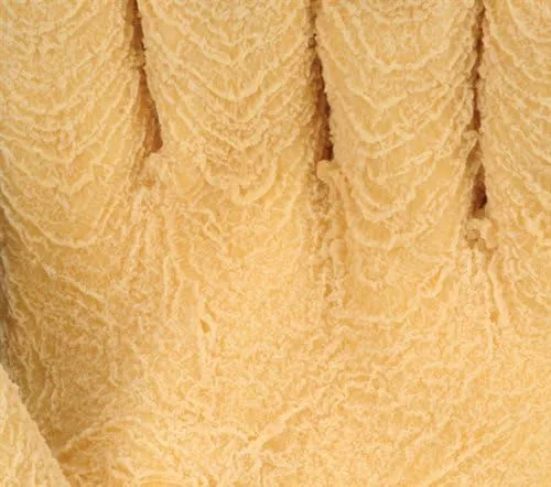 MCR Safety 6845 Tufftex Rubber Crinkle Finish Interlock Lined Men's Gloves with 12-Inch Gauntlet, Natural, Large, 1-Pair