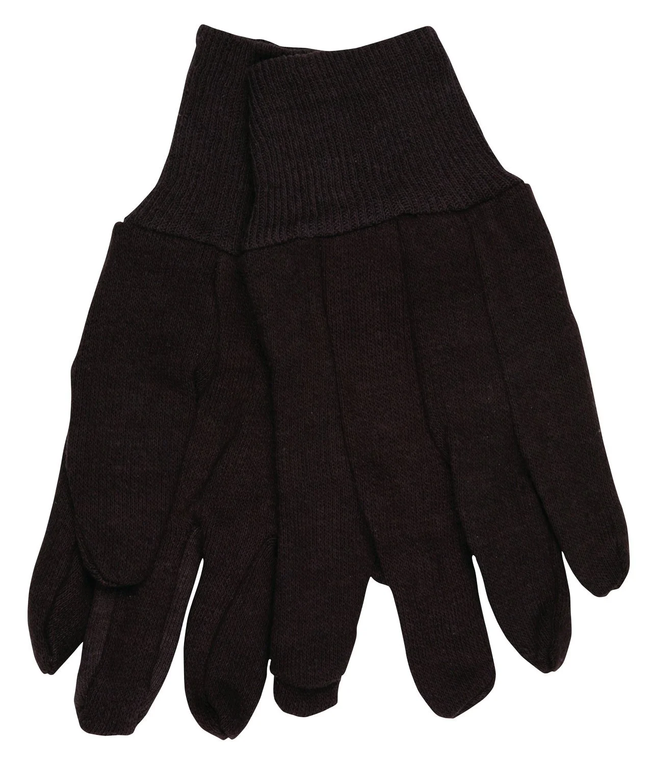 MCR Safety 7100P Jersey Cotton Knit Wrist Men's Gloves with Clute Pattern, Brown, Large, 1-Pair