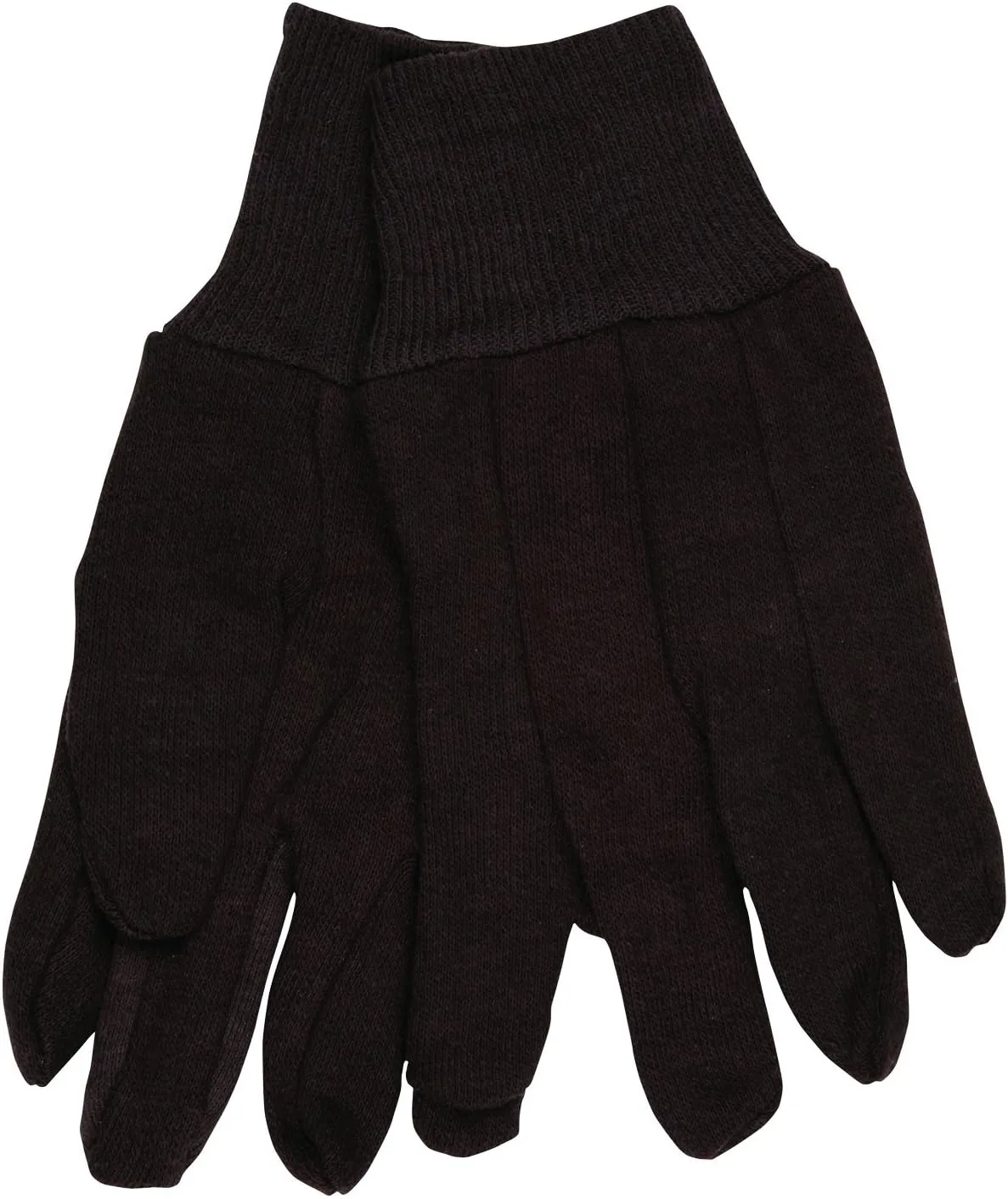 MCR Safety 7100P Jersey Cotton Knit Wrist Men's Gloves with Clute Pattern, Brown, Large, 1-Pair